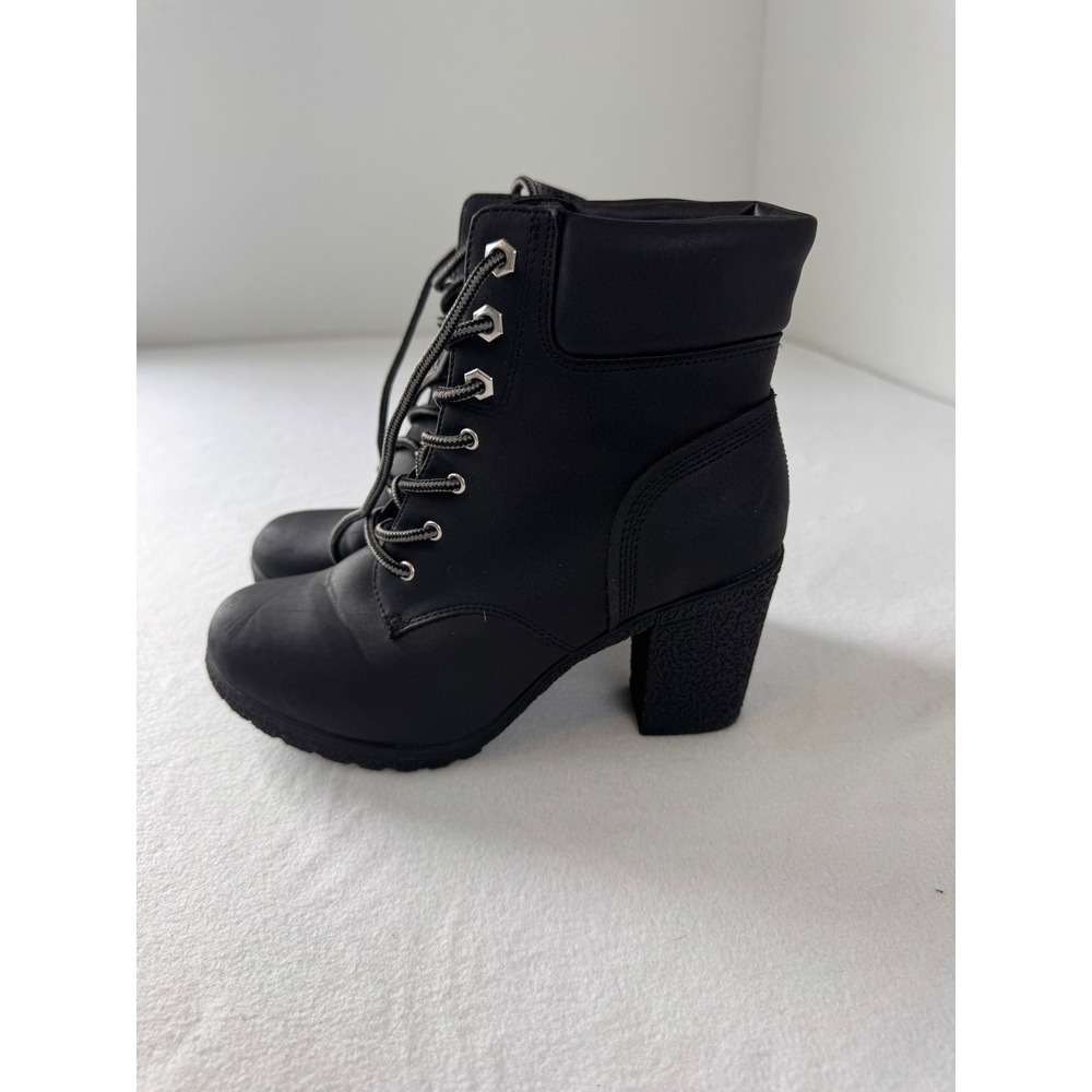 White Mountain Dartford Women's 8M Black Lace Up Block Heel Combat Ankle Boots